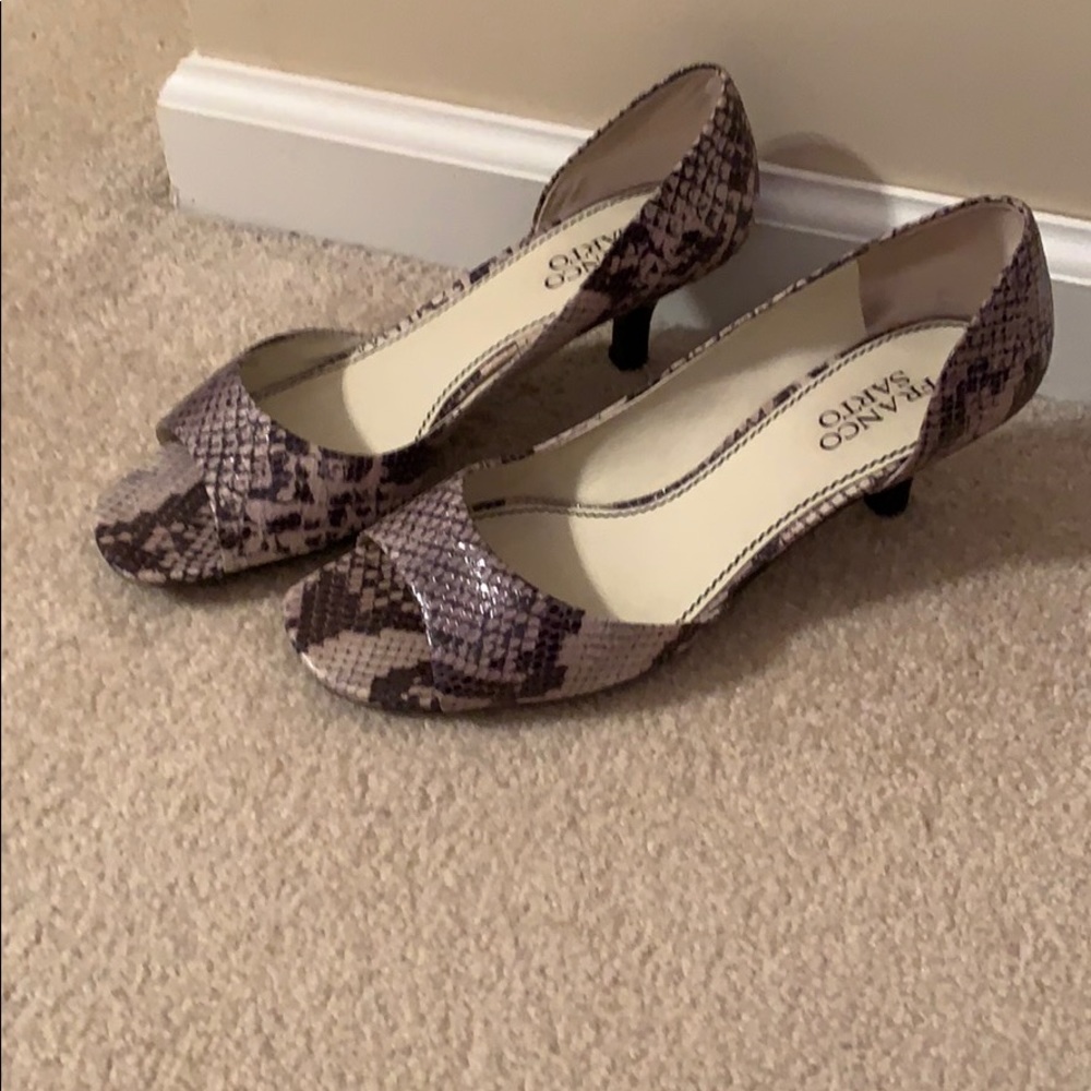Franco Sarto snakeskin heels